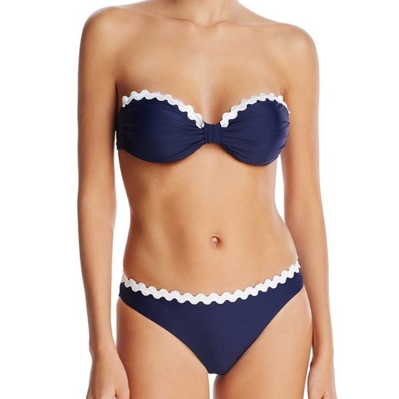 NWT $249 SHOSHANNA SCALLOP NAVY BIKINI - Picture 2 of 9